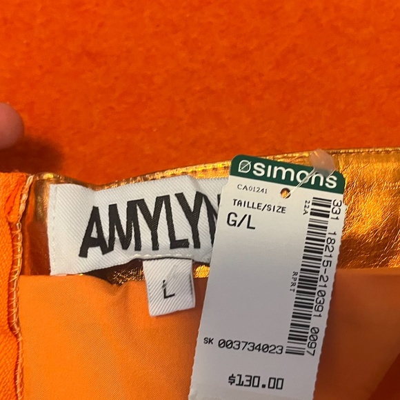 Amylynn metallic orange halter cami NWT - Picture 10 of 13